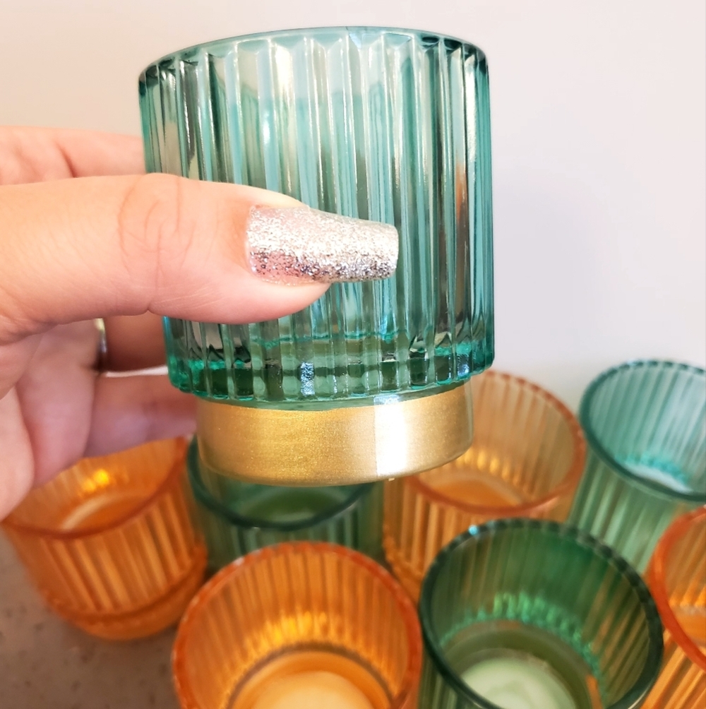 8 Colorful Candle Votives - Picture 7 of 9